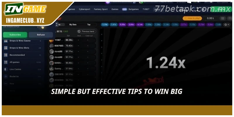 Simple but effective tips to win big